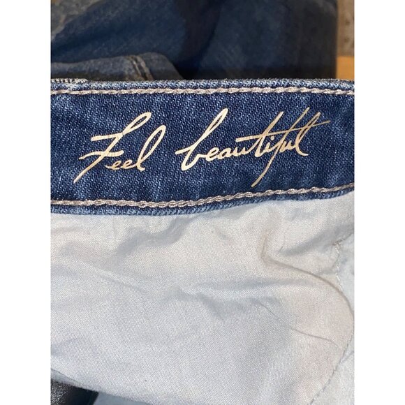 White House Black Market Jeans Patched Embroidered Distressed Girlfriend Size 4 - Picture 12 of 12